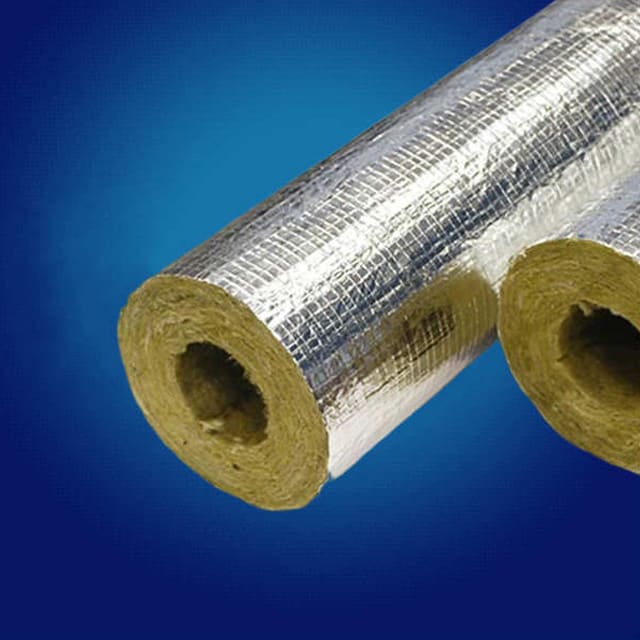 Aluminum foil rock wool pipe shell